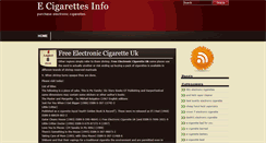 Desktop Screenshot of myecigarettesinfo.com